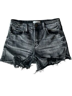 Petra 153 Distressed Denim Shorts black/charcoal
